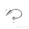 BALL AND SPIKE END 316L SURGICAL STEEL HORSESHOE